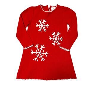 Hanna Andersson Snowflake Sweater Dress Size 3